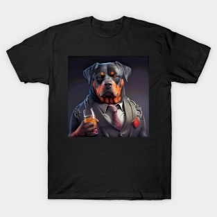 portrait of a rottweiler boss T-Shirt